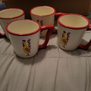 Boyd's House Set of 4 Rooster Mugs
